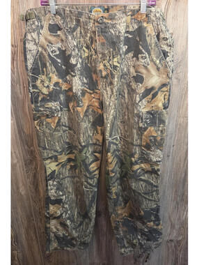 Cabela's Hunting Camo Camouflage Cargo Pants Men Size 36 Reg Outdoors Wildlife
